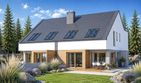 Projekt domu Lukas G1 (bliźniak) energo - parterowy z poddaszem dom o powierzchni 120,91 m², dach dwuspadowy - ujęcie 2