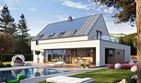 Projekt domu Malkolm II G2 energo plus - parterowy z poddaszem dom o powierzchni 156,83 m², dach dwuspadowy - ujęcie 2