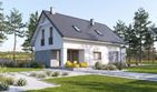 Projekt domu Reficio I G2 - parterowy z poddaszem dom o powierzchni 107,14 m², dach dwuspadowy - ujęcie 2