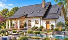 Projekt domu BW-03 wariant 12 - parterowy z poddaszem dom o powierzchni 121,50 m², dach dwuspadowy - ujęcie 2