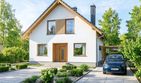 Projekt domu Monte 2 - parterowy z poddaszem dom o powierzchni 88,69 m², dach dwuspadowy - ujęcie 2