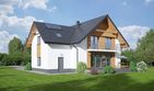Projekt domu Grochowice 1 mg - parterowy z poddaszem dom o powierzchni 165 m², dach dwuspadowy - ujęcie 2