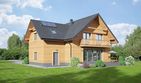 Projekt domu Grochowice 1g dws - parterowy z poddaszem dom o powierzchni 156,44 m², dach dwuspadowy - ujęcie 2