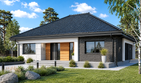 Projekt domu Sej-pro 060/2 energo - parterowy dom o powierzchni 137,76 m², dach kopertowy - ujęcie 2