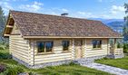 Projekt domu L-240 z bali - parterowy z poddaszem dom o powierzchni 115,68 m², dach dwuspadowy - ujęcie 3