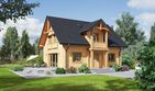 Projekt domu Paczków 55dw - parterowy z poddaszem dom o powierzchni 122,03 m², dach dwuspadowy - ujęcie frontu