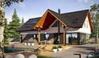 Projekt domu Nikolas II G2 reco energo plus - parterowy z poddaszem dom o powierzchni 160,33 m², dach dwuspadowy, koszt budowy 480 000 zł - ujęcie frontu