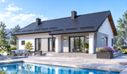 Projekt domu APS 336 wariant 2 + G - parterowy dom o powierzchni 99 m², dach dwuspadowy - ujęcie 2