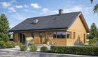 Projekt domu TK134D - parterowy dom o powierzchni 112,13 m², dach dwuspadowy - ujęcie frontu