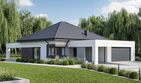 Projekt domu Sej-pro 076 energo - parterowy dom o powierzchni 121,17 m², dach wielospadowy, koszt budowy 343 000 zł - ujęcie frontu