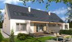 Projekt domu Vivien A - bliźniak LLL - parterowy z poddaszem dom o powierzchni 125,30 m², dach dwuspadowy - ujęcie 2