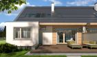 Projekt domu Vivien A - bliźniak LLL - parterowy z poddaszem dom o powierzchni 125,30 m², dach dwuspadowy - ujęcie 3