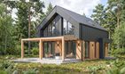 Projekt domu Sej-pro 040 energo - parterowy z poddaszem dom o powierzchni 81,57 m², dach dwuspadowy - ujęcie 3