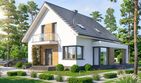 Projekt domu Lungo 4 modern - parterowy z poddaszem dom o powierzchni 110,33 m², dach dwuspadowy - ujęcie 2