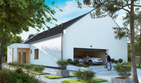 Projekt domu KA212 - parterowy dom o powierzchni 154,90 m², dach dwuspadowy, koszt budowy 506 000 zł - ujęcie frontu