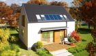 Projekt domu E12 reco energo plus - parterowy z poddaszem dom o powierzchni 102,12 m², dach dwuspadowy - ujęcie 3