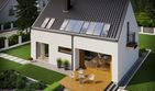 Projekt domu E11 reco energo plus - parterowy z poddaszem dom o powierzchni 104,03 m², dach dwuspadowy - ujęcie 3