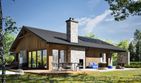 Projekt domu India G2 (wersja B) energo plus - parterowy dom o powierzchni 120,92 m², dach dwuspadowy, koszt budowy 389 000 zł - ujęcie frontu