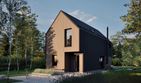 Projekt domu Moniczka IV (wersja B) energo - parterowy z poddaszem dom o powierzchni 89,47 m², dach dwuspadowy - ujęcie 9