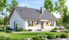 Projekt domu Mokka 16 mini 2 - parterowy dom o powierzchni 80 m², dach dwuspadowy, koszt budowy 231 000 zł - ujęcie frontu