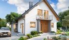 Projekt domu BW-27 wariant 4 - parterowy z poddaszem dom o powierzchni 123 m², dach dwuspadowy - ujęcie 2