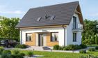 Projekt domu Melon 2 - parterowy z poddaszem dom o powierzchni 78,26 m², dach dwuspadowy - ujęcie 2