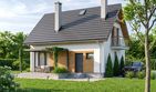 Projekt domu Melon 2 - parterowy z poddaszem dom o powierzchni 78,26 m², dach dwuspadowy - ujęcie 4