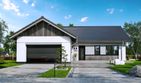 Projekt domu Tani w budowie 2 - parterowy dom o powierzchni 99,92 m², dach dwuspadowy, koszt budowy 345 000 zł - ujęcie frontu