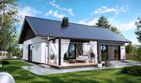 Projekt domu Tani w budowie 2 - parterowy dom o powierzchni 99,92 m², dach dwuspadowy - ujęcie 2