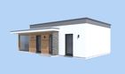 Projekt domu Lens 2 C szkielet drewniany dom mieszkalny, całoroczny - parterowy dom o powierzchni 48,12 m², dach płaski - ujęcie 4