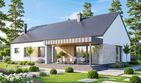 Projekt domu Abelia 2 modern - parterowy dom o powierzchni 133,13 m², dach dwuspadowy - ujęcie 2