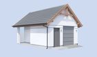 Projekt garażu G9A garaż jednostanowiskowy - parterowy dom o powierzchni 28,96 m², dach dwuspadowy - ujęcie 2