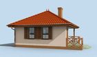 Projekt domu letniskowego Vigo szkielet drewniany dom letniskowy - parterowy dom o powierzchni 28,18 m², dach namiotowy - ujęcie 3