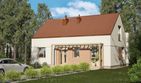 Projekt domu D342 - parterowy z poddaszem dom o powierzchni 109,52 m², dach dwuspadowy - ujęcie 3