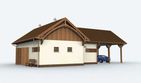 Projekt budynku gospodarczego BGS10 szkielet drewniany budynek gospodarczy - parterowy dom o powierzchni 83,32 m², dach wielospadowy - ujęcie 2