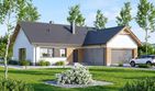 Projekt domu Mokka 18 plus - parterowy dom o powierzchni 120,20 m², dach dwuspadowy, koszt budowy 362 000 zł - ujęcie frontu