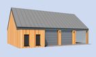 Projekt budynku gospodarczego G360 budynek gospodarczy - parterowy dom o powierzchni 73,79 m², dach dwuspadowy - ujęcie 2