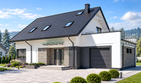 Projekt domu N41-G1 - parterowy z poddaszem dom o powierzchni 128,77 m², dach dwuspadowy - ujęcie 2