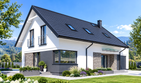 Projekt domu N41-G1 - parterowy z poddaszem dom o powierzchni 128,77 m², dach dwuspadowy - ujęcie 5