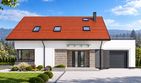Projekt domu N41-G1 - parterowy z poddaszem dom o powierzchni 128,77 m², dach dwuspadowy - ujęcie 6