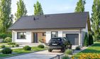 Projekt domu Mokka 20 mini - parterowy dom o powierzchni 79,92 m², dach dwuspadowy - ujęcie 2