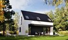 Projekt domu Mini 21 plus (wersja C) energo plus - parterowy z poddaszem dom o powierzchni 79,62 m², dach dwuspadowy - ujęcie 2