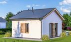 Projekt domu D315D - wersja drewniana - parterowy dom o powierzchni 26,67 m², dach dwuspadowy - ujęcie 2