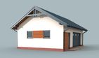 Projekt garażu G292 szkielet drewniany budynek garażowo-gospodarczy - parterowy dom o powierzchni 51,56 m², dach dwuspadowy - ujęcie 3