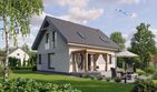 Projekt domu Samos szkielet drewniany - parterowy z poddaszem dom o powierzchni 103,94 m², dach dwuspadowy - ujęcie 2