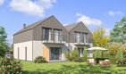Projekt domu D425A - Zabudowa bliźniacza - parterowy z poddaszem dom o powierzchni 192,66 m², dach dwuspadowy - ujęcie 2