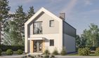 Projekt domu D427 - parterowy z poddaszem dom o powierzchni 91,59 m², dach dwuspadowy - ujęcie 2