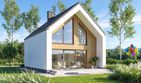 Projekt domu Lungo 4 mini modern - parterowy z poddaszem dom o powierzchni 84,64 m², dach dwuspadowy - ujęcie 4