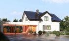 Projekt domu uA333 - parterowy z poddaszem dom o powierzchni 145,30 m², dach dwuspadowy - ujęcie 2