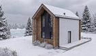 Projekt domu Jaskółka XL 4 - parterowy z poddaszem dom o powierzchni 61,90 m², dach dwuspadowy - ujęcie 3